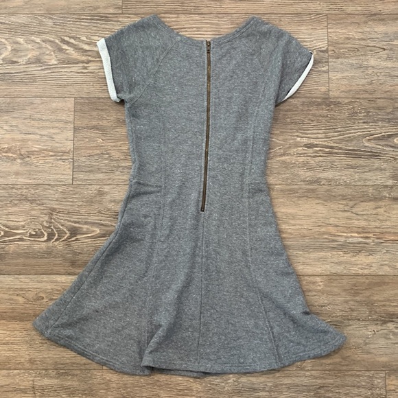 Sanctuary Women's Small Gray Sweatshirt Dress with Exposed Zipper Skater 90s - Picture 3 of 4